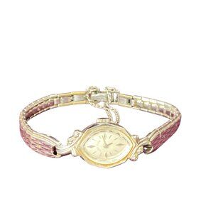Vintage Lady Elgin 21 Jewels 10K Gold Filled Mechanical Clasp Watch Works Rare